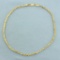 Twisting Tinsel Link Chain Anklet In 14k Yellow Gold