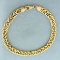 Italian Made Braided Link Bracelet In 14k Yellow Gold