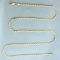 Italian Made 20 Inch Boston Link Chain Necklace In 14k Yellow Gold