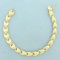 Diamond Cut Designer Link Bracelet In 14k Yellow Gold