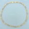 Greek Key Two Tone 18 Inch Necklace In 14k Yellow And White Gold