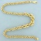 Italian Made Graduated Byzantine Link Necklace In 14k Yellow Gold