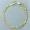 Italian Made Designer Link Bracelet In 14k Yellow Gold