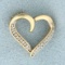 Diamond Heart Pendant In 10k Yellow Gold