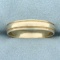 Mens Milgrain Beaded Edge Wedding Band Ring In 14k Yellow Gold