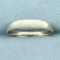 Mens Wedding Band Ring In 14k White Gold