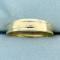 Mens Diamond Wedding Band Ring In 14k Yellow Gold