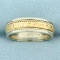 Greek Key Design Band Ring In 14k Yellow And White Gold