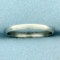 Vintage Thin Wedding Band Ring In 18k White Gold