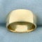 Wide 9mm Wedding Band Ring In 14k Yellow Gold