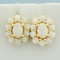 Opal Earrings In 14k Yellow Gold