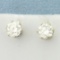 1.25ct Tw Diamond Stud Earrings With In 14k White Gold