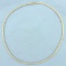 16 Inch Omega Link Necklace In 14k Yellow Gold