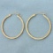 Thin Hoop Earrings In 10k Yellow Gold