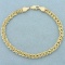 Double Rope Link Bracelet In 10k Yellow Gold