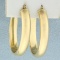 Wide Hoop Earrings In 14k Yellow Gold