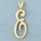 Initial E Pendant In 14k Yellow Gold