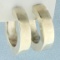Wide Hoop Earrings In Sterling Silver