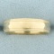 Mens Milgrain Beaded Edge Wedding Band Ring In 14k Yellow Gold