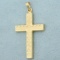 Textured Cross Pendant In 14k Yellow Gold