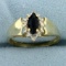 Vintage Onyx And Diamond Ring In 14k Yellow Gold