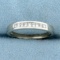 Womens Princess Cut Diamond Wedding Band Ring In 14k White Gold