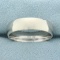 Mens Wedding Band Ring In 10k White Gold