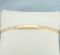 Engravable Id Bracelet In 10k Yellow Gold