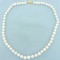 Graduated Cultured Pearl Necklace With 14k Yellow Gold Clasp