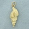 Seashell Charm Or Pendant In 14k Yellow Gold