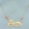 Pam Necklace With Pink Coral Beads In 14k Yellow Gold