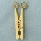 Mechanical Safety Clip Pendant In 14k Yellow Gold