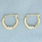 Child Hoop Heart Earrings In 14k Yellow And White Gold