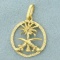 Emblem Of Saudi Arabia Pendant In 18k Yellow Gold