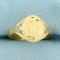Monogram M Signet Ring In 14k Yellow Gold