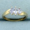 Tanzanite And Diamond Ring In 10k Yellow Gold