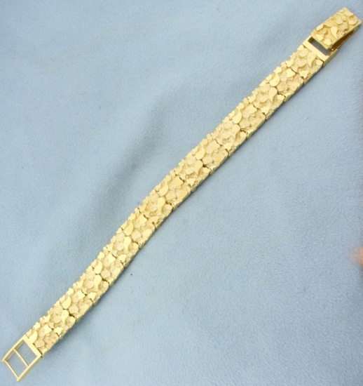 Nugget Style Bracelet In 14k Yellow Gold