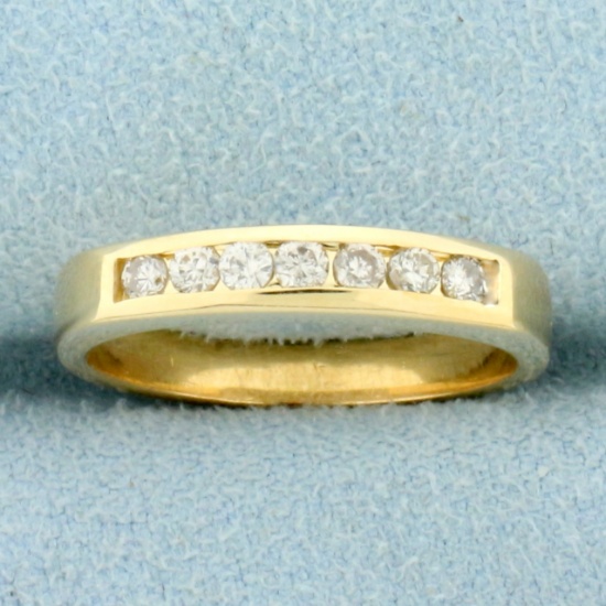 Diamond Wedding Or Anniversary Band Ring In 14k Yellow Gold