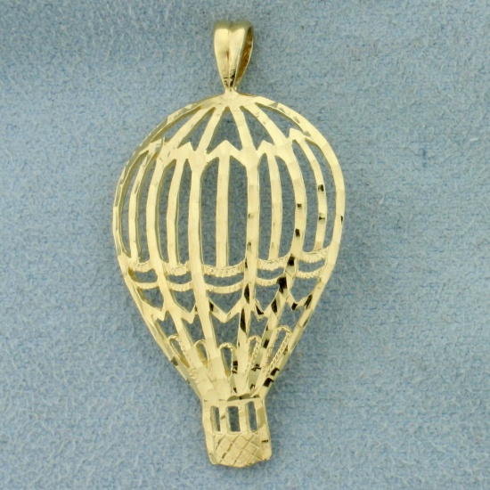 Hot Air Balloon Pendant In 14k Yellow Gold
