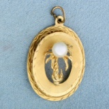 Palm Tree Pendant In 14k Yellow Gold