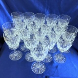 Royal Brierley Gainsborough Cut Crystal Claret Wine Glasses 19 Piece Set