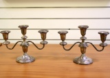 Two Vintage Revere Sterling Silver Candelabra