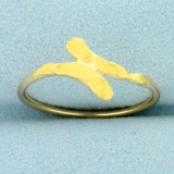 Inlay 24k Gold Band Ring In 10k Yellow Gold