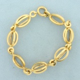 Abstract 3d Designer Link Bracelet In 18k Yellow Gold