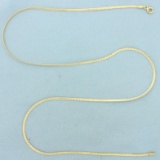 Italian Made 20 Inch Herringbone Link Chain Necklace In 14k Yellow Gold