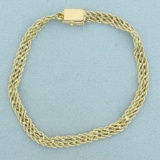 Triple Rope Link Bracelet In 14k Yellow Gold
