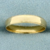Mens 4mm Wedding Band Ring In 14k Yellow Gold