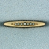 Vintage Seed Pearl Pin In 10k Yellow Gold