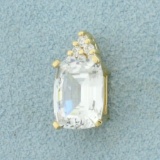 Over 2.5ct Tw Cz Pendant In 14k Yellow Gold