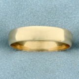 Mens Wedding Band Ring In 14k Yellow Gold